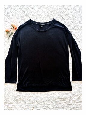 Banana Republic Black Oversized Soft Knit Long Sleeve Tunic Top S